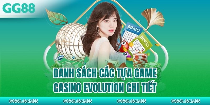 Danh sách các tựa game casino Evolution chi tiết
